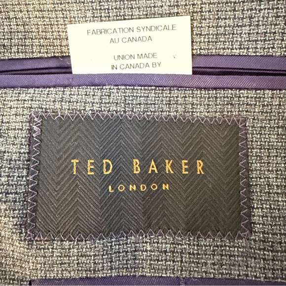 Ted Baker London Ralph CT Gray Wool Blend Blazer Size 40R 41555 - Picture 7 of 10